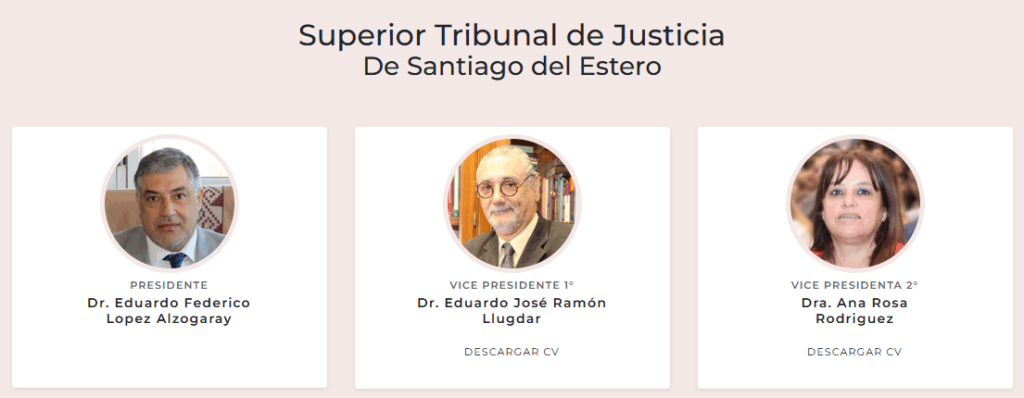 Imagen extraída de la página Poder Judicial | Santiago del Estero.